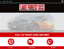 Tablet Screenshot of lakeforestautorepairshop.com